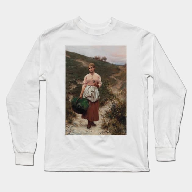 Picking Flowers - Alfred Seifert Long Sleeve T-Shirt by themasters